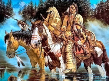インディアン ネイティブアメリカン インディアン Oil Paintings